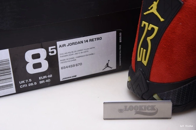 Retro 14 Air Jordan 654459-670 Challenge Red 0808